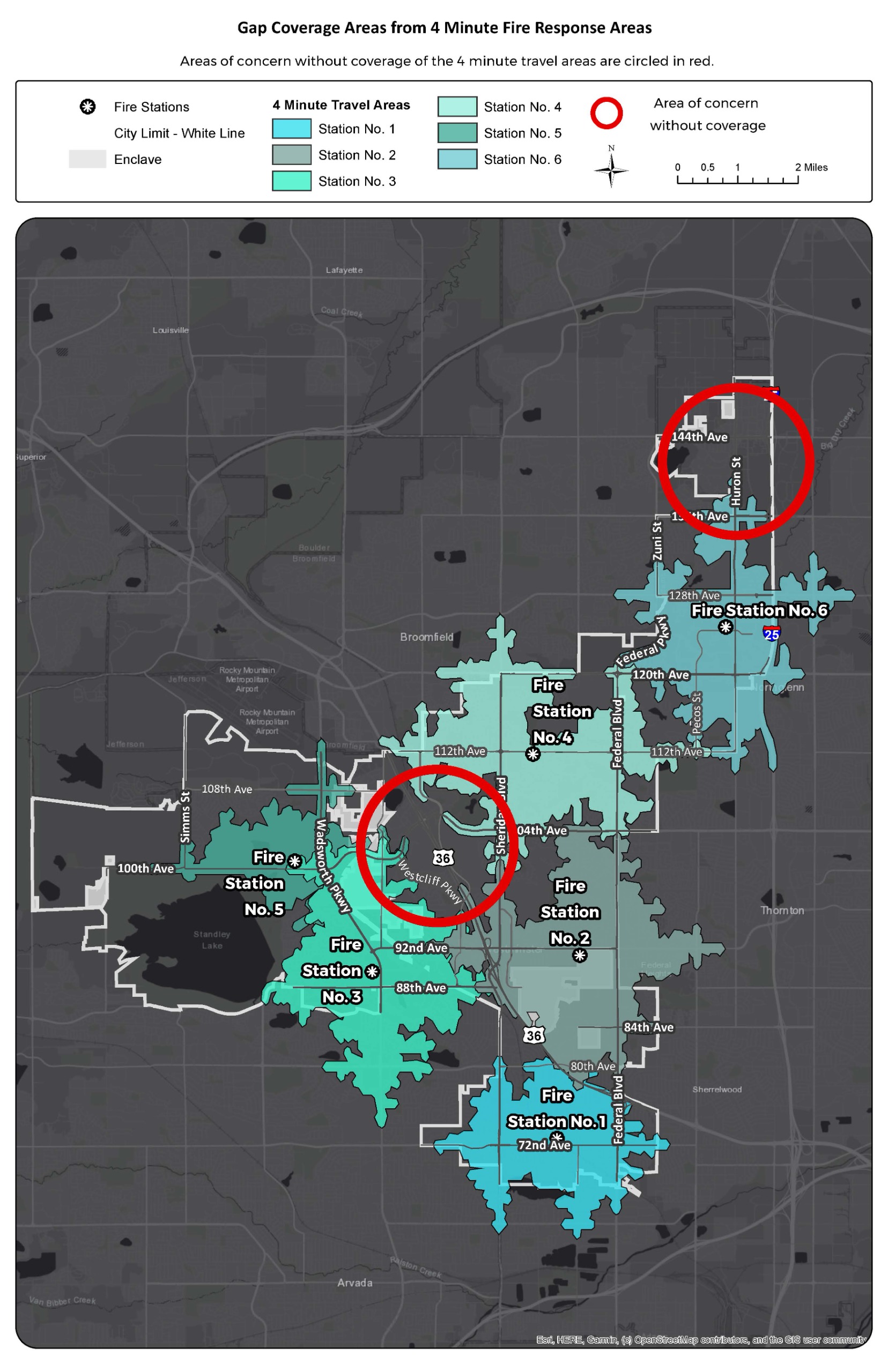 Fire service gap areas